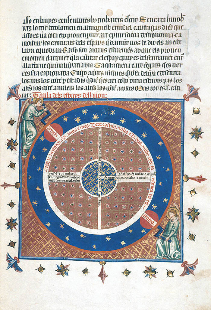 the medieval view of celestial mechanics driven by angels.