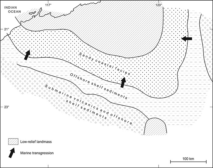 Marine transgression of the Pilbara craton.